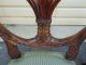 50961 Pair Of Carved Mahogany French Carved Fleur Back Dining Side Chairs Post-1950 photo 3