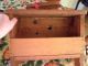 Antique Old Primitive Wood Shoe Shine Polish Box Stand Shaker Colonial Style 1900-1950 photo 3
