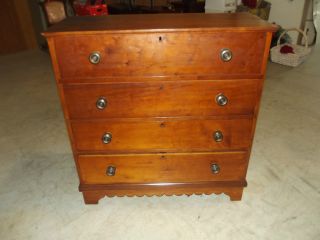 Antique Federal Chest Of Drawers/ Mule Chest 1800 ' S Hepplewhite Cherry Restored photo
