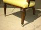Pair Of Yellow Vintage French Hollywood Regency Club Chairs Cane Backing Post-1950 photo 5