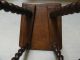 Pair Of Solid Oak Carved Back Hall Chairs With Graduated Barley Twist Legs 1800-1899 photo 6