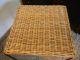 Pair Vintage Mid Century Rattan Wicker Hairpin Metal Leg End Tables Night Stands Post-1950 photo 4