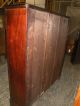 Antique 2 Door Bookcase Cabinet With Wavy Glass Unknown photo 5
