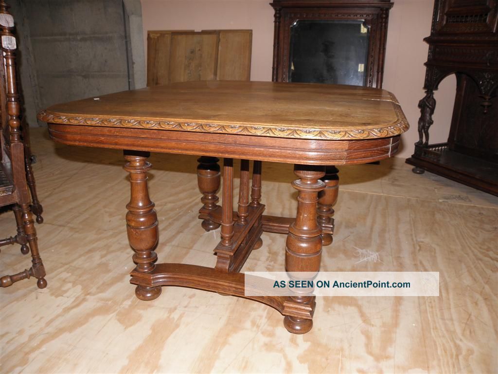 French Breton Dining Table In Oak 19th Century 1800-1899 photo