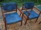 4 Modern Mid Century Teak Walnut Chairs Set 2 Arm 2 Single 9 Available Post-1950 photo 1