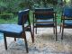 4 Modern Mid Century Teak Walnut Chairs Set 2 Arm 2 Single 9 Available Post-1950 photo 3