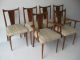 Mid Century Modern 6 Dinning Chairs Brass Burled Wood Paul Mccobb Vintage Era Post-1950 photo 2