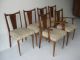 Mid Century Modern 6 Dinning Chairs Brass Burled Wood Paul Mccobb Vintage Era Post-1950 photo 5