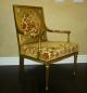 Gorgeous Pair Of Louis Xvi Style French Provincial Arm Chairs Gold Gilt 1900-1950 photo 2