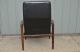 Mid - Century Modern Danish Rosewood And Leather Lounge Chair Black Vintage Eames Post-1950 photo 5