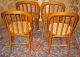 Antique Victorian Maple Bowback Dining Chairs Caned 4 1800-1899 photo 1