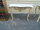 50077 Decorator Marble Top Console Table Library Sofa Table Post-1950 photo 1