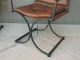 Four Wrought Iron Dining Chairs Spanish Influence Mid Century Modern Brown Vinyl Post-1950 photo 9