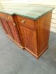 50739 Antique Kahl Furniture Marble Top Buffet Server Sideboard Cabinet Quality Post-1950 photo 3