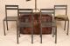 Pair Of French Industrial Chic Iron Weathered Antique Metal Modern Side Chairs Post-1950 photo 1