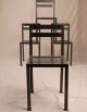 Pair Of French Industrial Chic Iron Weathered Antique Metal Modern Side Chairs Post-1950 photo 3