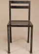 Pair Of French Industrial Chic Iron Weathered Antique Metal Modern Side Chairs Post-1950 photo 4