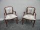 Pair Of Italian Carved Tapestry Side By Side Chairs By Maas Brothers 2359 Post-1950 photo 1