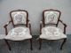 Pair Of Italian Carved Tapestry Side By Side Chairs By Maas Brothers 2359 Post-1950 photo 2