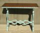 Vintage Entry Table Hand Painted Turquoise & Gold Art Deco Key Table Sofa Table Post-1950 photo 2