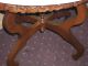 Oval Marble Top Mahogany Carved Parlor Table Post-1950 photo 3
