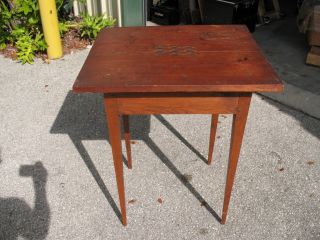 Shaker Rare Antique Pine Night Stand Side Table 1870 ' S Primitive Folkart $399 photo