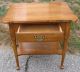 Ethan Allen Circa 1776 Solid Maple One Drawer Stand / End Table Post-1950 photo 1