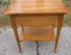 Ethan Allen Circa 1776 Solid Maple One Drawer Stand / End Table Post-1950 photo 5
