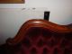 Victorian Burgundy Carved Sofa 1900-1950 photo 2