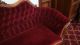 Victorian Burgundy Carved Sofa 1900-1950 photo 7