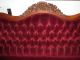 Victorian Burgundy Carved Sofa 1900-1950 photo 8