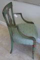 Vintage Ca 1930s Fanciful Adams Style Carved Painted And Gilded Wood Armchair 1900-1950 photo 1