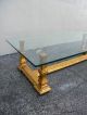 Mid - Century Hollywood Regency Gold - Leaf Glass Top Coffee Table 2460 Post-1950 photo 10