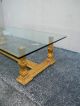 Mid - Century Hollywood Regency Gold - Leaf Glass Top Coffee Table 2460 Post-1950 photo 11