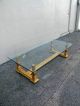 Mid - Century Hollywood Regency Gold - Leaf Glass Top Coffee Table 2460 Post-1950 photo 2