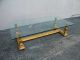 Mid - Century Hollywood Regency Gold - Leaf Glass Top Coffee Table 2460 Post-1950 photo 3