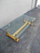 Mid - Century Hollywood Regency Gold - Leaf Glass Top Coffee Table 2460 Post-1950 photo 4