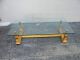 Mid - Century Hollywood Regency Gold - Leaf Glass Top Coffee Table 2460 Post-1950 photo 5