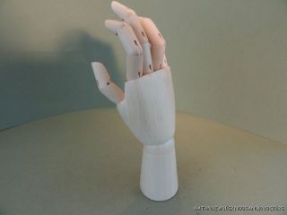 Articulated Carved Wooden Right Hand Artist Mannequin Hand Fingers photo