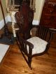 Fabulous Hand Carved Antique Victorian High Back Rocking Chair 1800-1899 photo 3