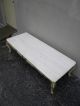 French Painted Marble Top Long Coffee Table With A Drawer 959 Post-1950 photo 1