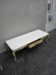 French Painted Marble Top Long Coffee Table With A Drawer 959 Post-1950 photo 3