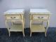 Pair Of French Painted End Tables / Side Tables By Henry Link 2600 Post-1950 photo 1
