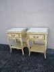 Pair Of French Painted End Tables / Side Tables By Henry Link 2600 Post-1950 photo 2