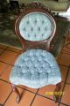 Victorian Set 4 Carved Chairs & Table With Marble Top Post-1950 photo 2