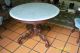 Victorian Set 4 Carved Chairs & Table With Marble Top Post-1950 photo 4