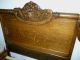 Antique Oak Bed Full Size Ornate Rolling Pin,  Quartersawn,  Refinished In Pa. 1900-1950 photo 2