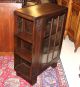 Cute English Antique Art Deco Dark Oak Bookcase / Cabinet. 1900-1950 photo 1
