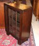 Cute English Antique Art Deco Dark Oak Bookcase / Cabinet. 1900-1950 photo 2