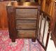 Cute English Antique Art Deco Dark Oak Bookcase / Cabinet. 1900-1950 photo 3